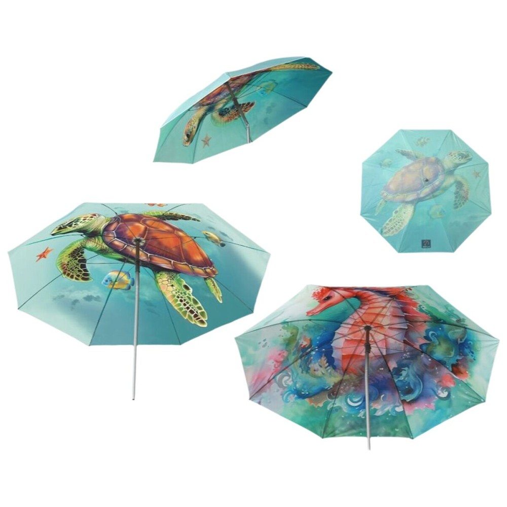 Parasol de plage Ø 220 cm SPF50+ Marin