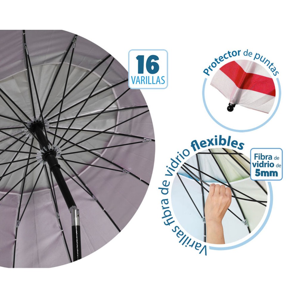 Parasol de plage Rouge Ø 220 cm SPF50+ Ancre