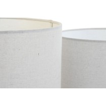 Lampenschirm Home ESPRIT Beige Leinen Metall 40 x 40 x 28 cm (2 Stück)