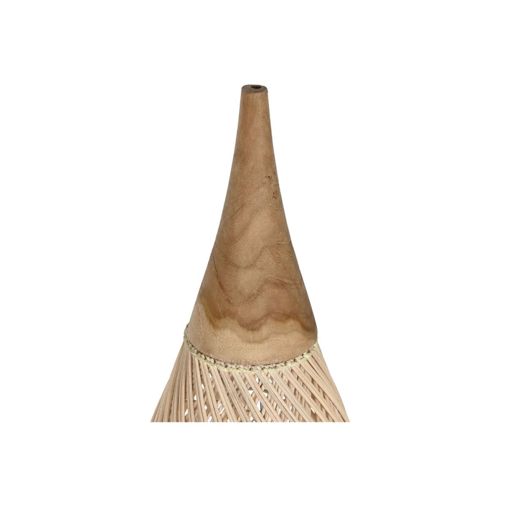 Lampenschirm Home ESPRIT natürlich Bambus Teakholz 35 x 35 x 85 cm (2 Stück)