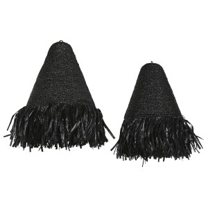 Lampenschirm Home ESPRIT Schwarz Bast 60 x 60 x 80 cm