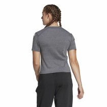 Damen Kurzarm-T-Shirt Adidas 3 stripes Essentials Hellgrau