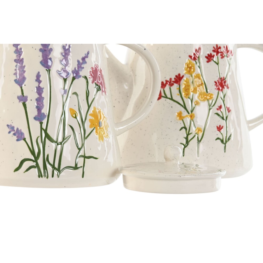 Théière Home ESPRIT Multicouleur Porcelaine 900 ml (2 Unités)