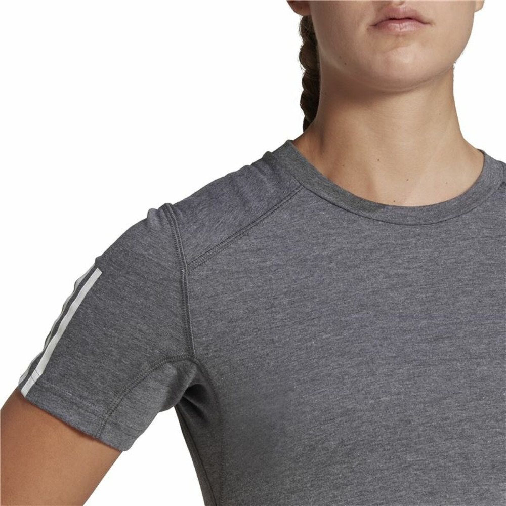 T-shirt à manches courtes femme Adidas 3 stripes Essentials Gris clair