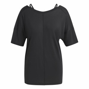 Damen Kurzarm-T-Shirt Adidas Studio Oversized Schwarz