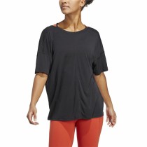 Damen Kurzarm-T-Shirt Adidas Studio Oversized Schwarz