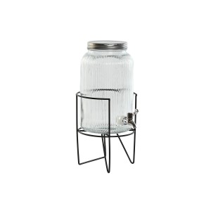 Wasserspender Home ESPRIT Schwarz Metall Silikon Kristall ABS 5 L 19,6 x 23,5 x 40,5 cm
