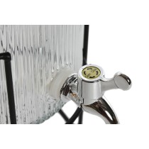 Wasserspender Home ESPRIT Schwarz Metall Silikon Kristall ABS 5 L 19,6 x 23,5 x 40,5 cm