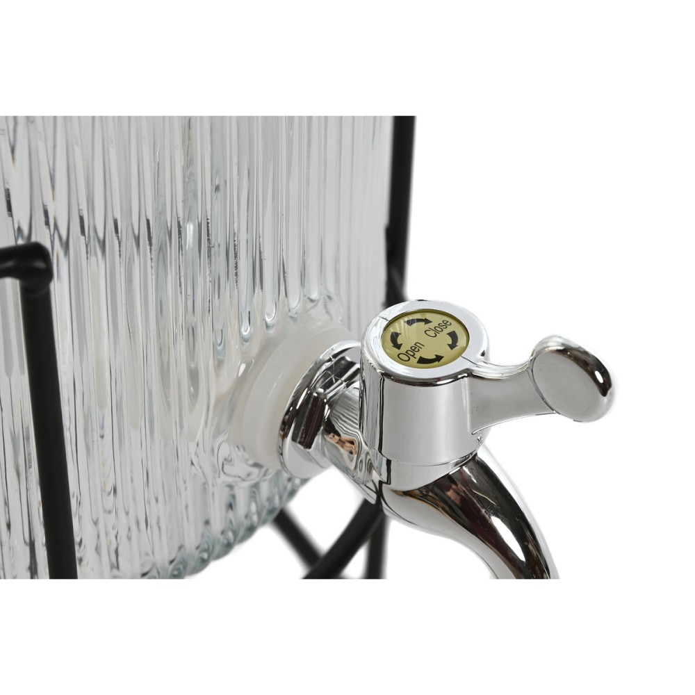 Wasserspender Home ESPRIT Schwarz Metall Silikon Kristall ABS 5 L 19,6 x 23,5 x 40,5 cm