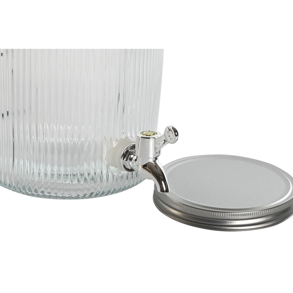 Wasserspender Home ESPRIT Schwarz Metall Silikon Kristall ABS 5 L 19,6 x 23,5 x 40,5 cm