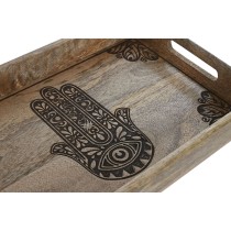 Set of trays Home ESPRIT Natural Mango wood 43,5 x 27 x 5,5 cm (2 Units)