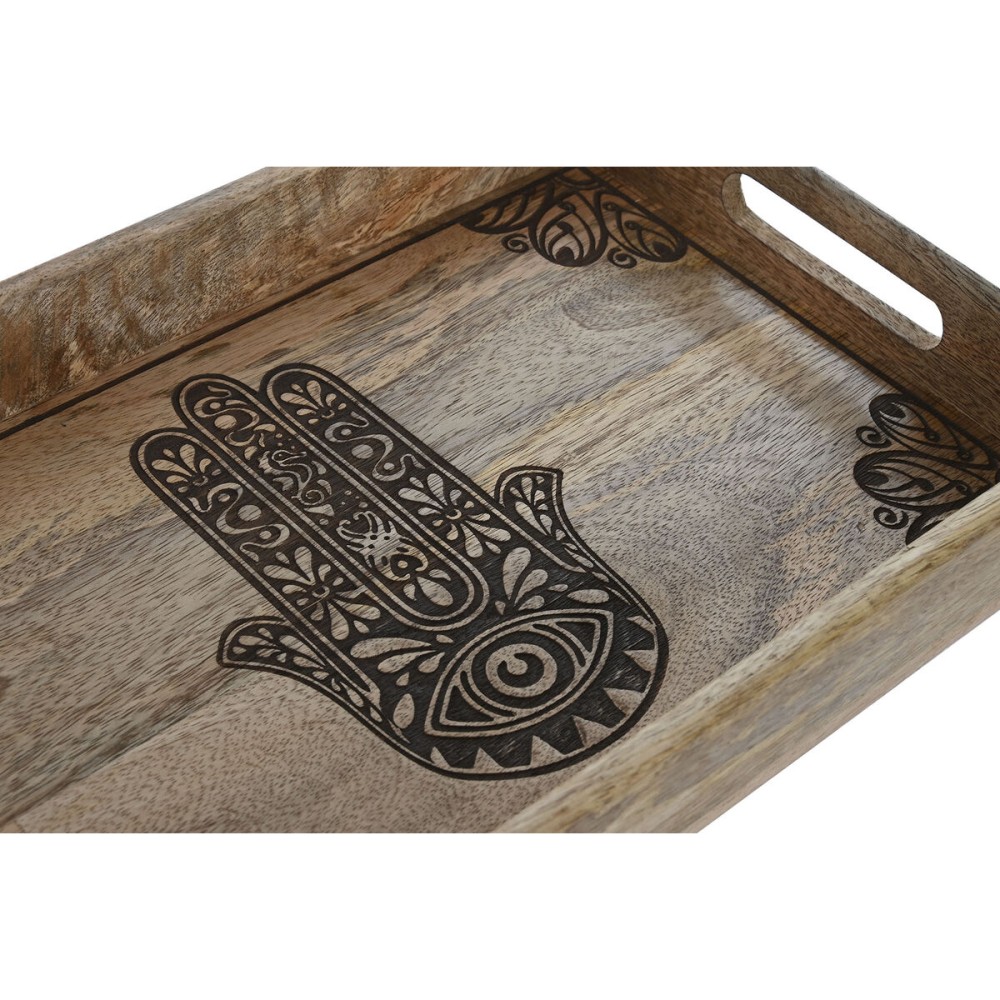 Set of trays Home ESPRIT Natural Mango wood 43,5 x 27 x 5,5 cm (2 Units)