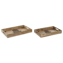 Tablettset Home ESPRIT natürlich Mango-Holz 43,5 x 27 x 5,5 cm (2 Stück)