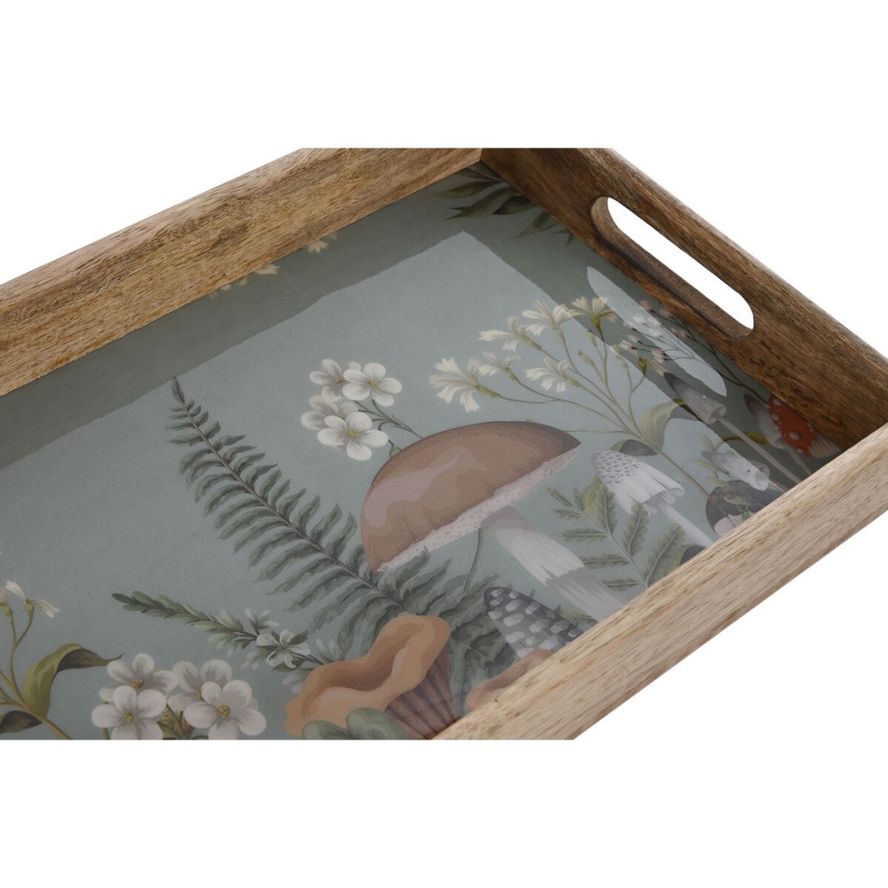 Jeux de plateaux Home ESPRIT Bleu Naturel Bois de manguier 43,5 x 27 x 5,5 cm (2 Unités)