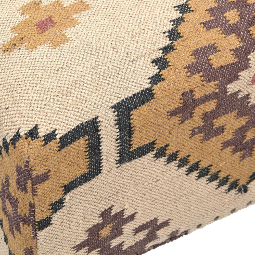 Fußstütze Home ESPRIT Beige Senf 80 x 80 x 44 cm