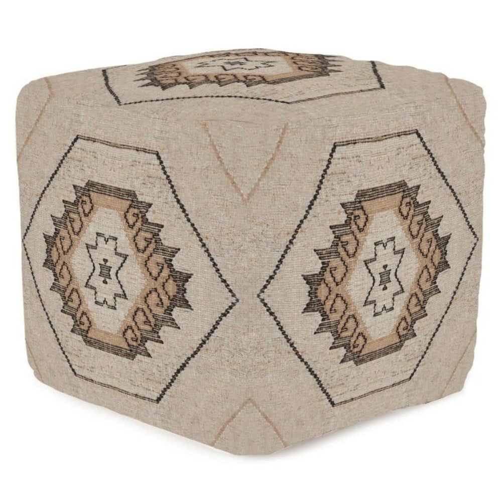 Footrest Home ESPRIT Brown Natural 45 x 45 x 45 cm