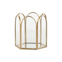 Jewelry box Home ESPRIT Golden Metal Crystal 9,2 X 8,2 X 9,5 cm