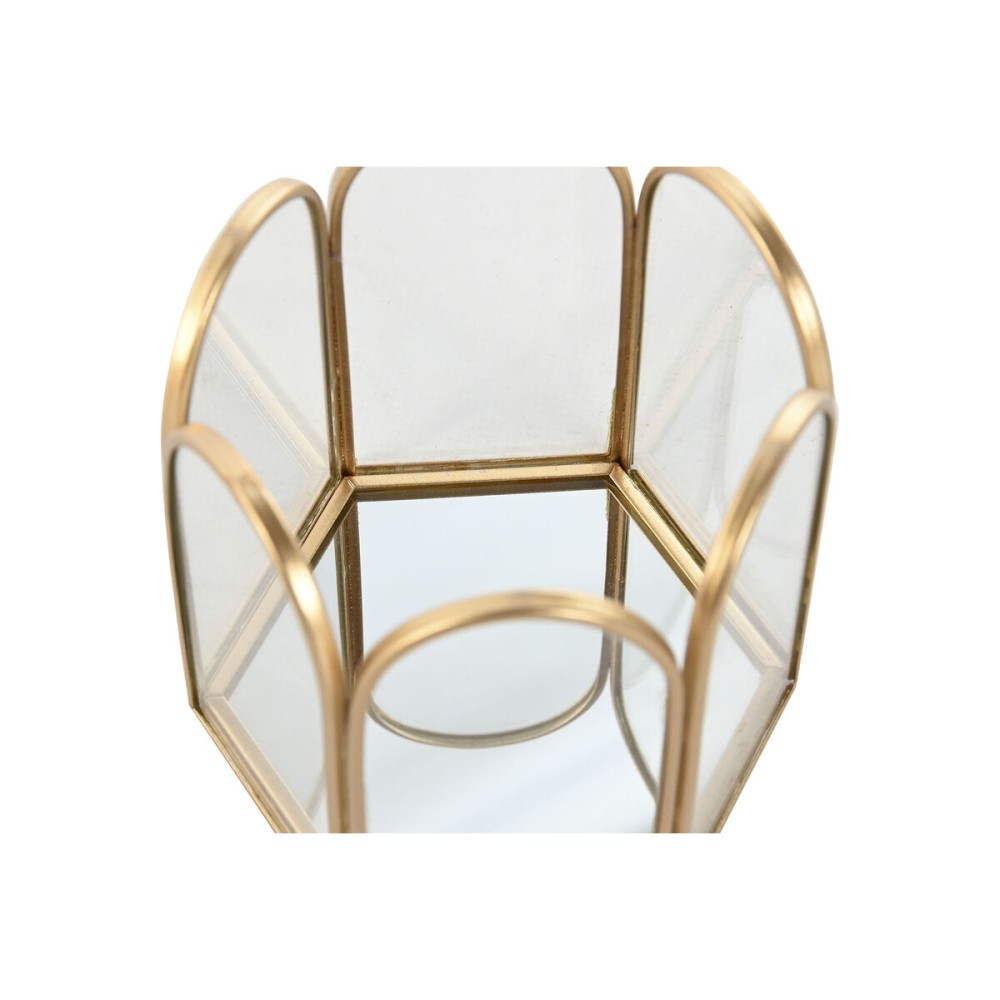 Jewelry box Home ESPRIT Golden Metal Crystal 9,2 X 8,2 X 9,5 cm