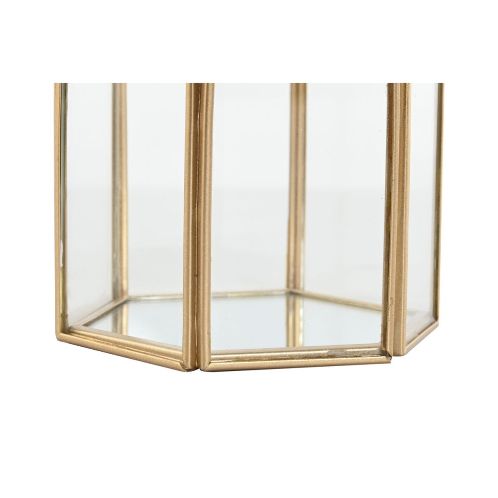 Jewelry box Home ESPRIT Golden Metal Crystal 9,2 X 8,2 X 9,5 cm