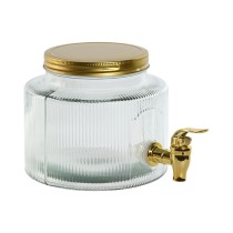 Wasserspender Home ESPRIT Gold Metall Kristall 17,8 x 25 x 15 cm