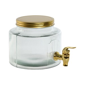 Wasserspender Home ESPRIT Gold Metall Kristall 17,8 x 25 x 15 cm