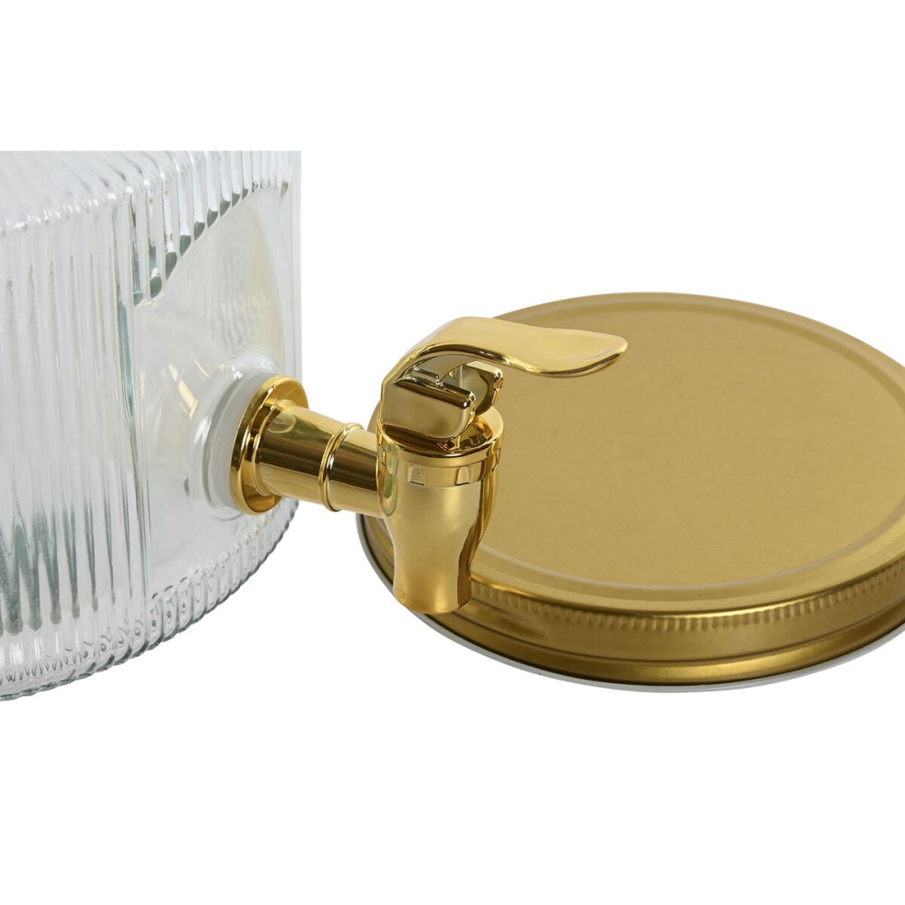 Wasserspender Home ESPRIT Gold Metall Kristall 17,8 x 25 x 15 cm