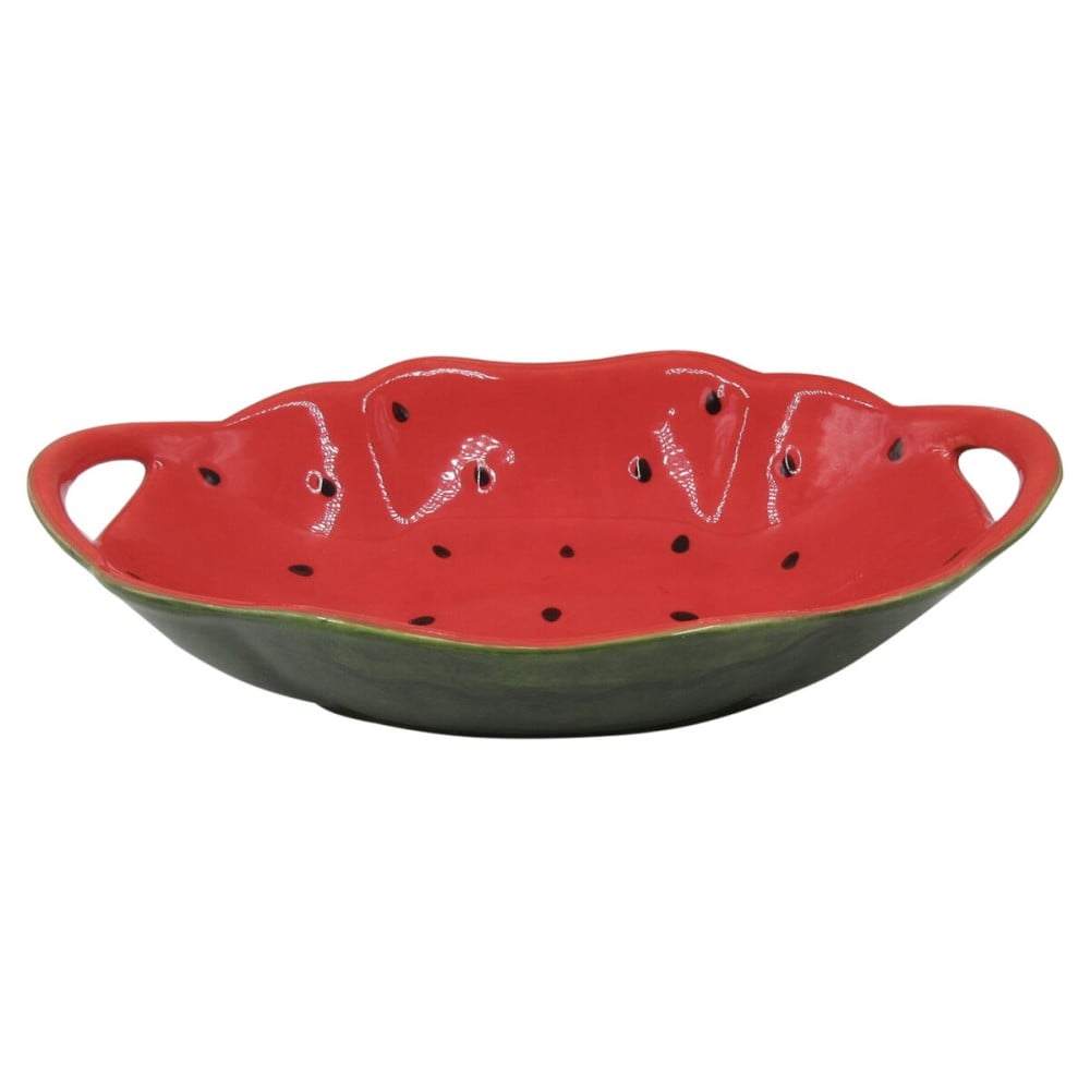 Schüssel für Vorspeisen Home ESPRIT Rot grün Steingut Wassermelone 30 x 19,5 x 7,5 cm