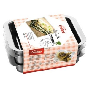 Roasting Tin Inoxibar Steel 18 x 13 cm (3 Units)