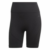 Sporthose Damen Adidas Studio Aeroknit Schwarz