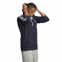 Herren Sweater mit Kapuze Adidas 3 Stripes Dunkelblau