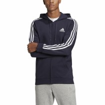 Herren Sweater mit Kapuze Adidas 3 Stripes Dunkelblau