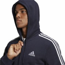 Herren Sweater mit Kapuze Adidas 3 Stripes Dunkelblau