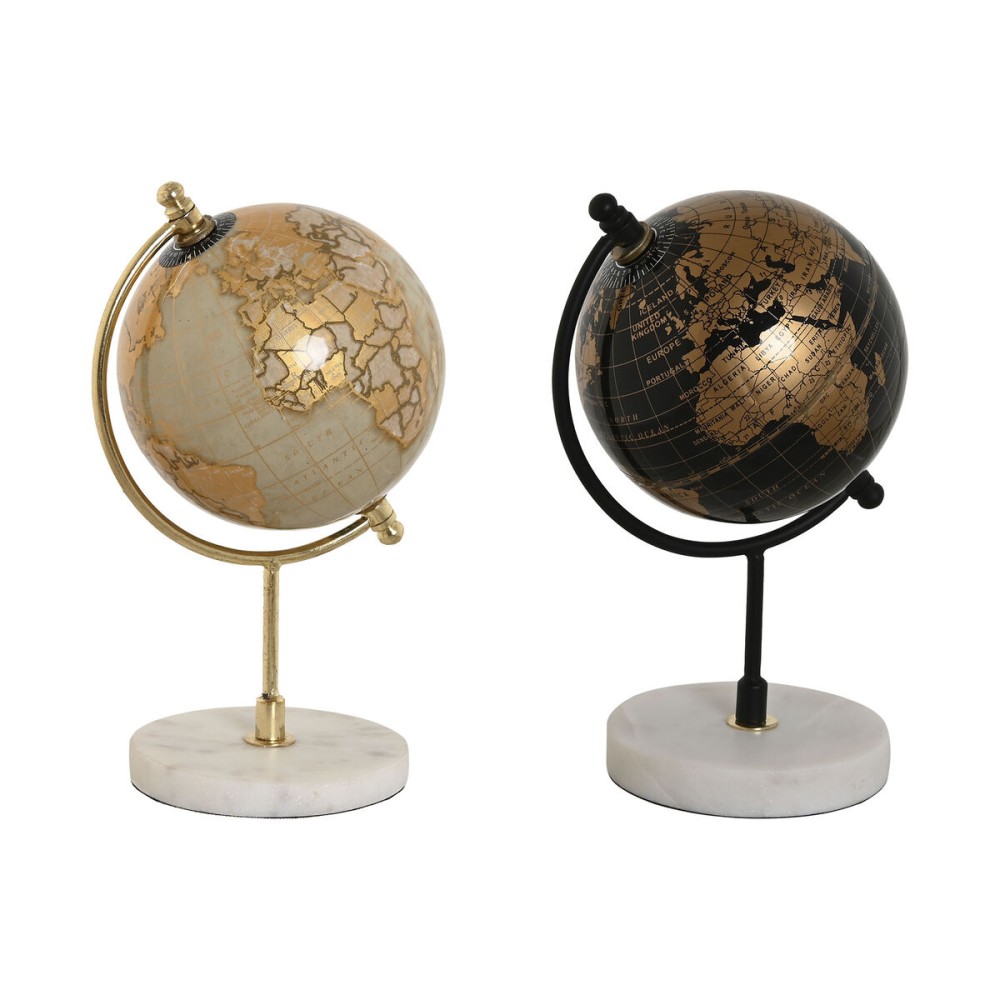 Deko-Figur Home ESPRIT Schwarz Gold Vintage 12 x 12 x 20 cm (2 Stück)