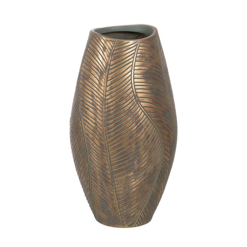 Vase grün Gold Polyesterharz 22 x 22 x 40 cm