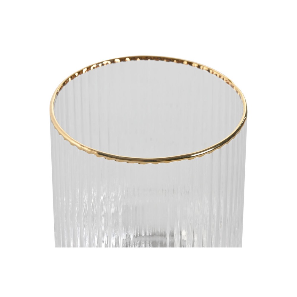 Set de Verres Home ESPRIT Transparent Doré Verre 320 ml (6 Unités)