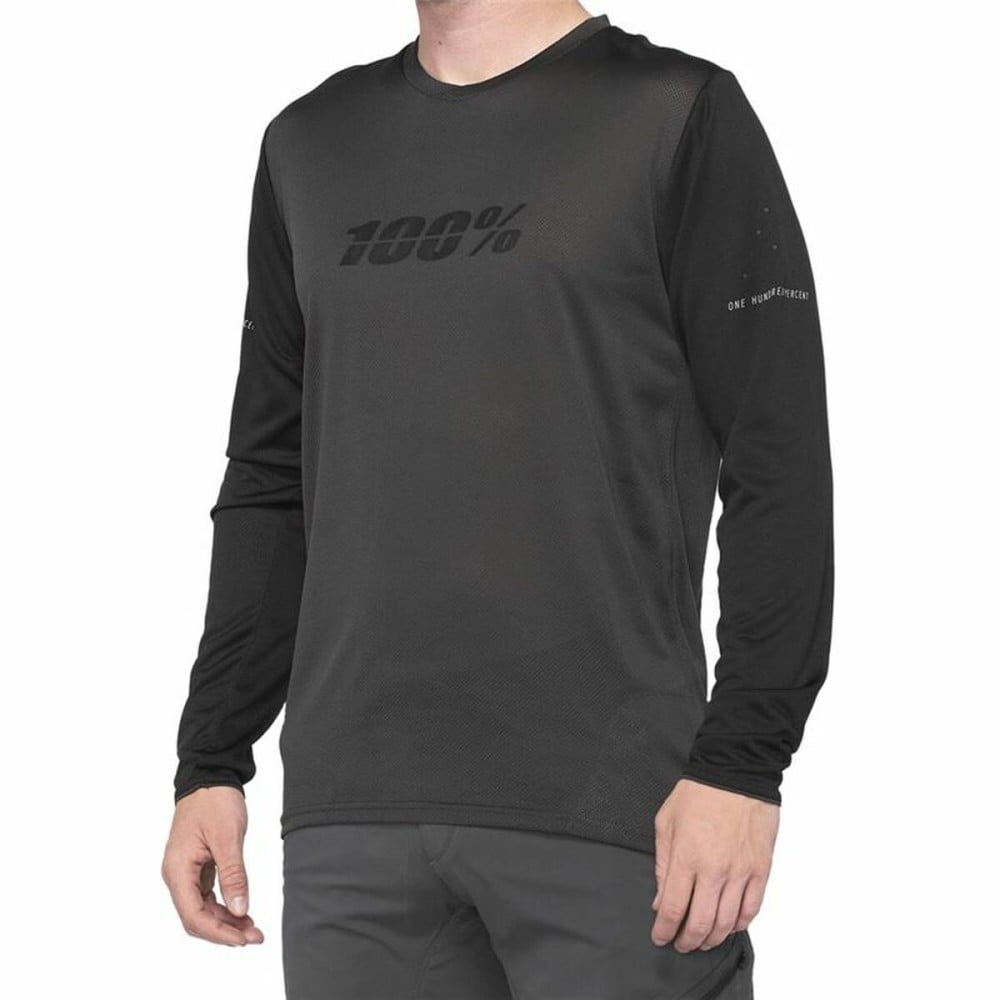 Men’s Long Sleeve T-Shirt 100 % Ridecamp Black Cycling