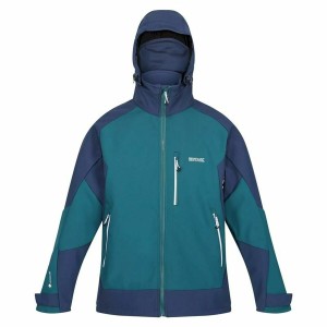 Veste de Sport pour Homme Regatta Hewitts VII Bleu Vert Capuche