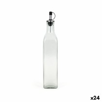 Ölfläschchen Anna Durchsichtig Silberfarben Glas 0,5 L (24 Stück)