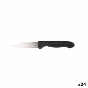 Peeler Knife Set Cuyfor Black Silver Stainless steel 7,5 cm 6 Pieces (24 Units)