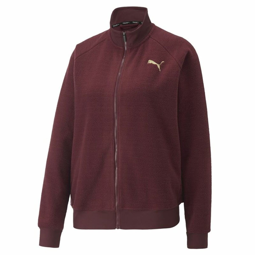 Sportjacke für Frauen Puma Fit Sherpa Dunkelrot