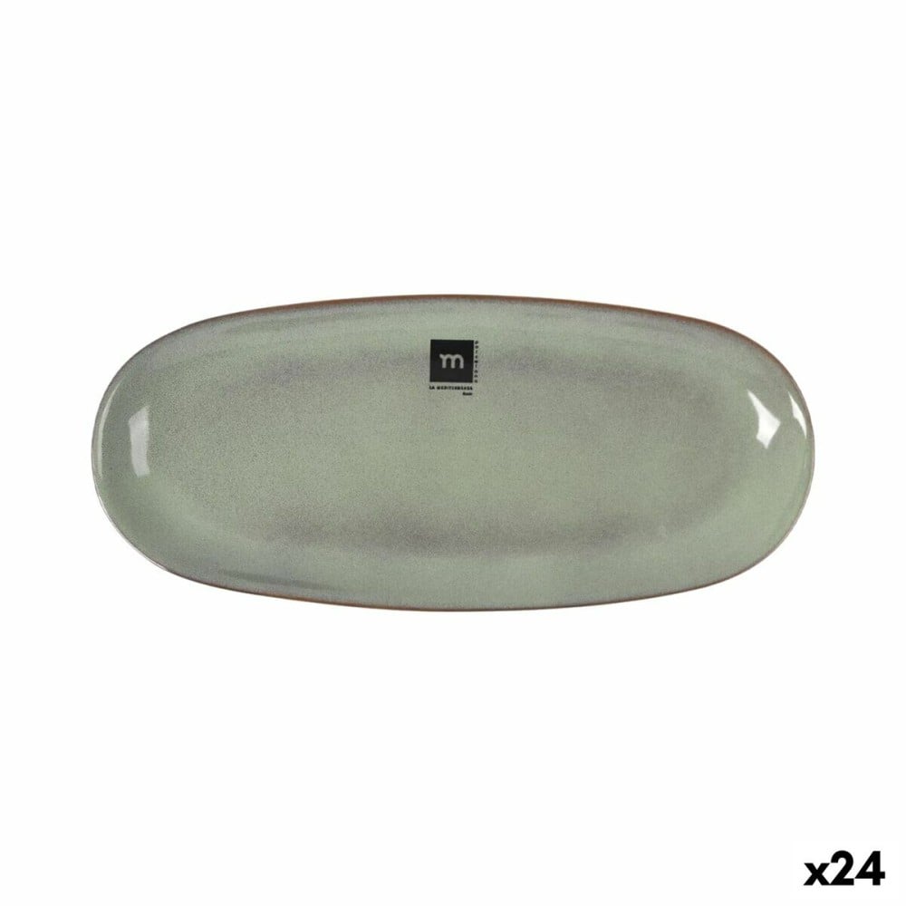 Kochschüssel La Mediterránea Macarella green Oval 29 x 13,5 x 2,4 cm (24 Stück)