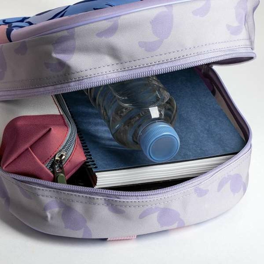 3D School Bag Stitch Lilac 25,0 x 31,0 x 10,0 cm