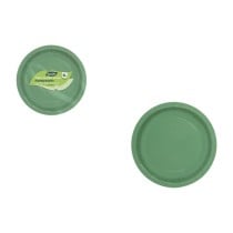 Plate set Algon Green 20 cm 10 Pieces (24 Units)