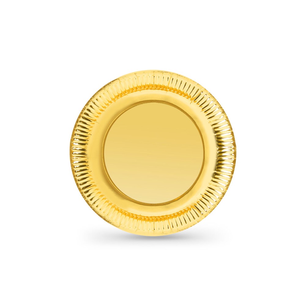 Plate set Algon Golden 18 cm 12 Pieces (18 Units)