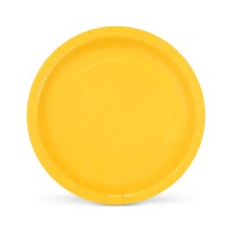 Plate set Algon Yellow 20 cm 10 Pieces (24 Units)