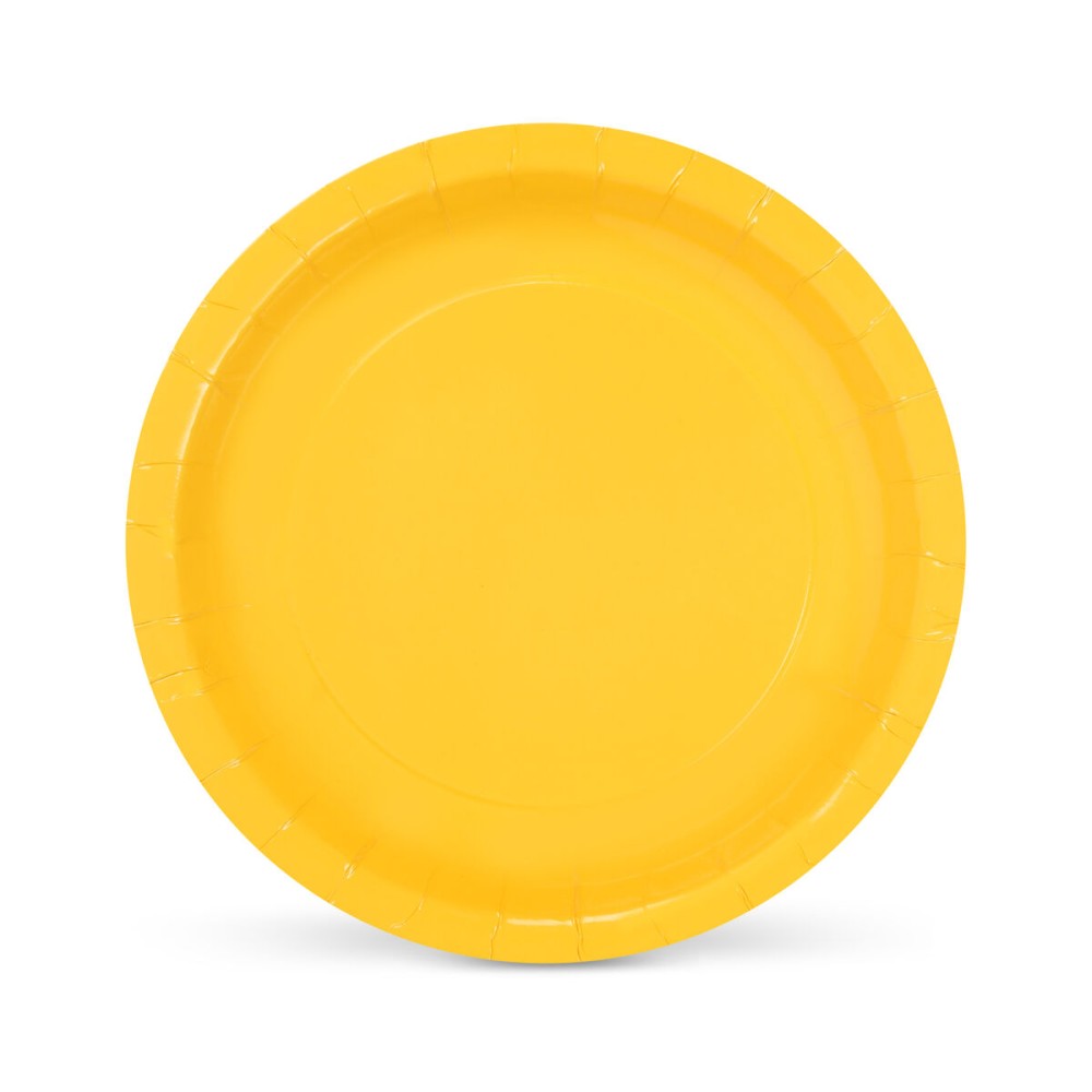 Plate set Algon Yellow 20 cm 10 Pieces (24 Units)