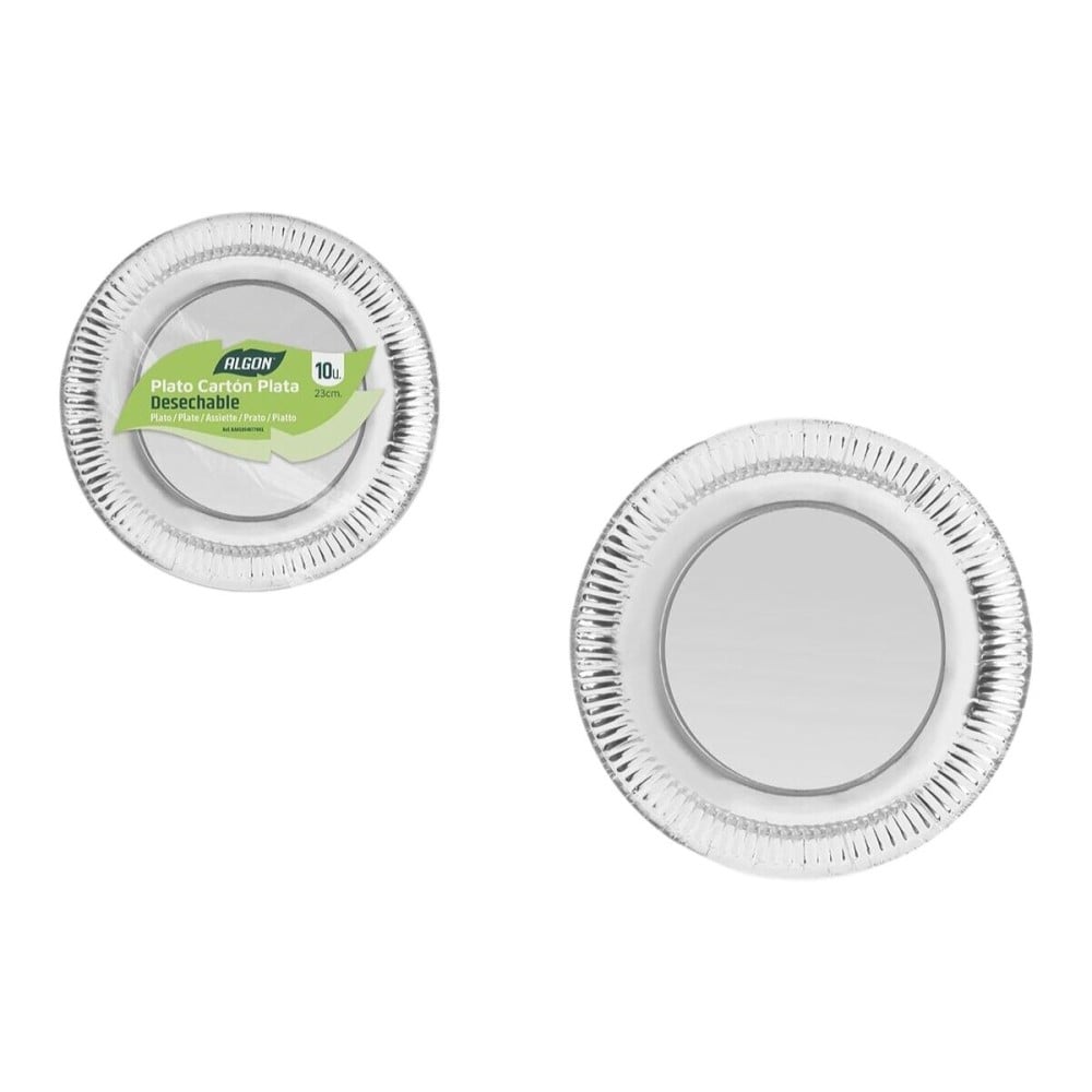 Service de vaisselle Algon Argenté 23 cm 10 Pièces (18 Unités)