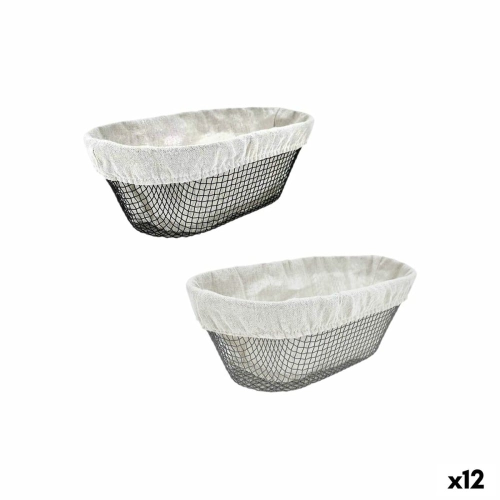 Brotkorb Metall Oval 28 x 15 x 10 cm (12 Stück)