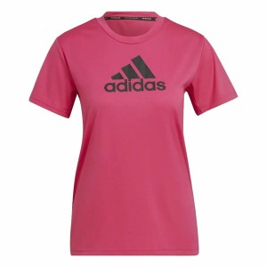 Women’s Short Sleeve T-Shirt Adidas Designed 2 Move Logo Fuchsia