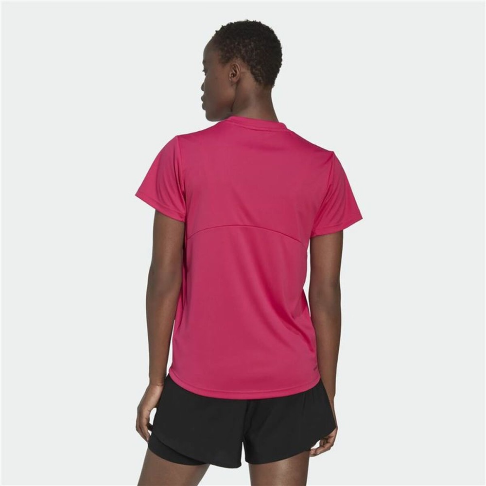 Women’s Short Sleeve T-Shirt Adidas Designed 2 Move Logo Fuchsia